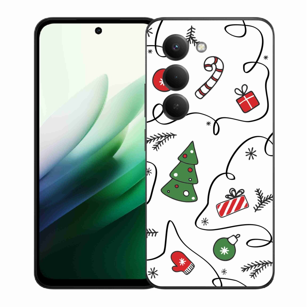 Gél borító mmCase a Xiaomi Redmi 15 5G számára - karácsonyi motívumok