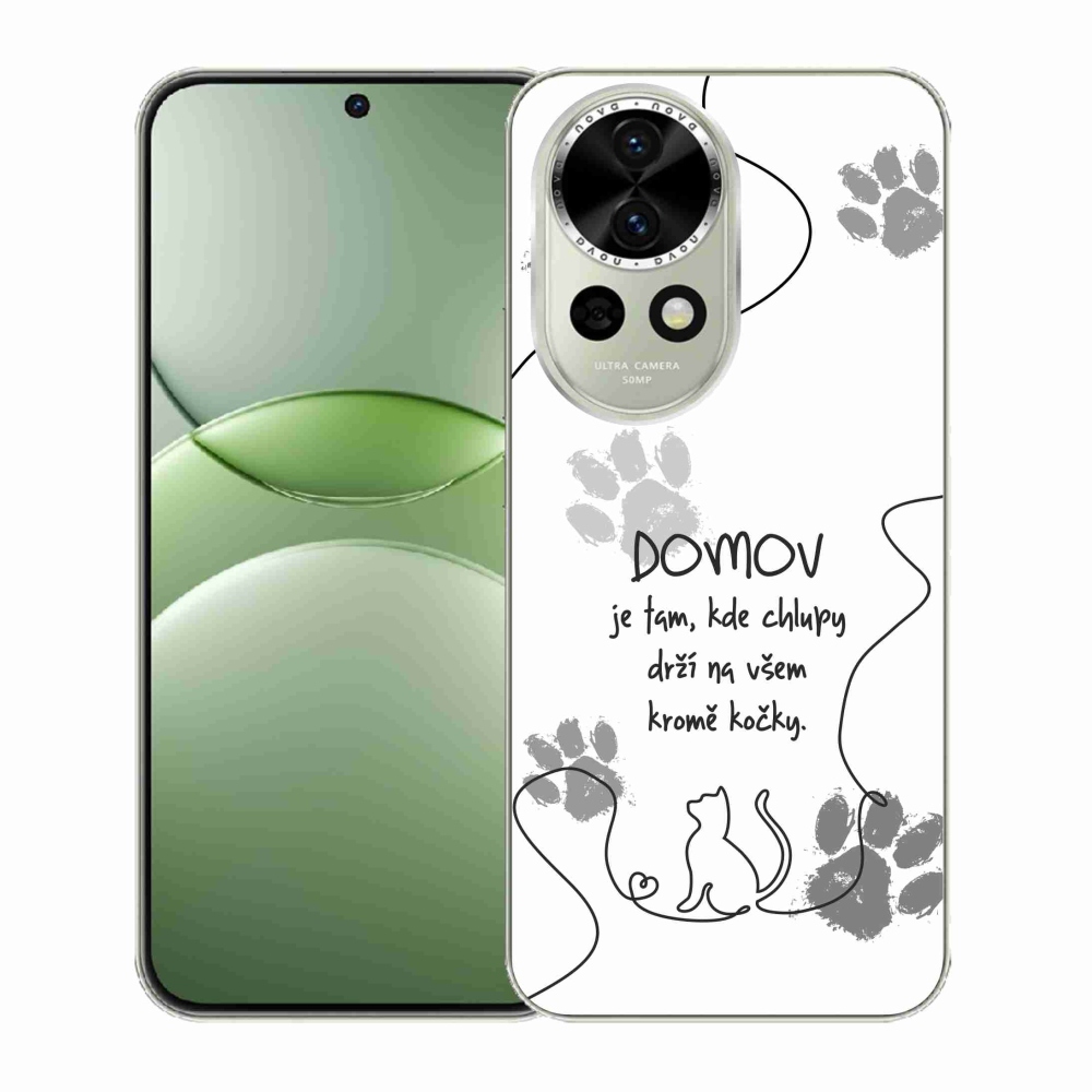 Gél borító mmCase a Huawei Nova 13 5G készülékhez - macska motívum fehér háttérrel