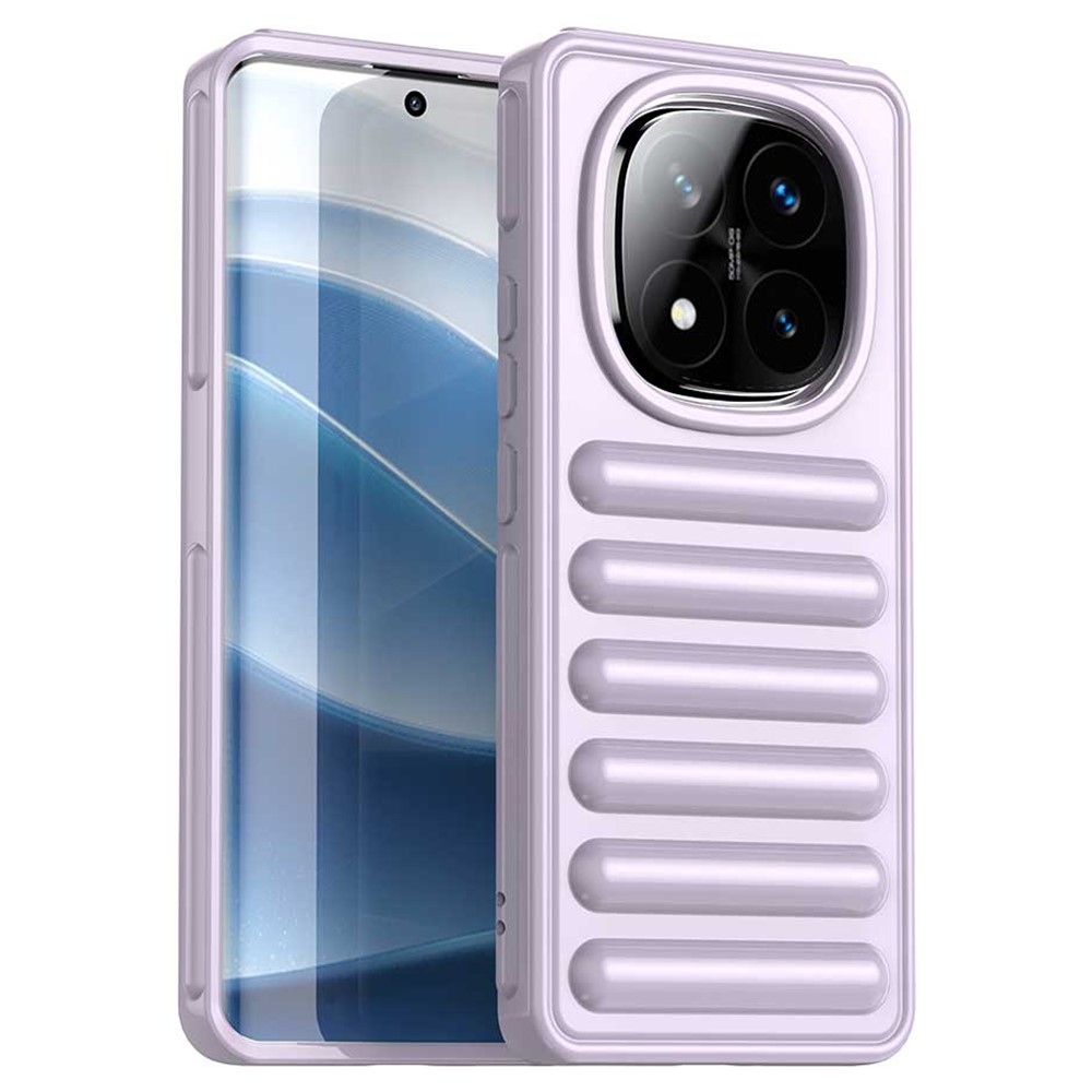 Csíkos tartós borító Xiaomi Redmi Note 14 Pro+ 5G - lila