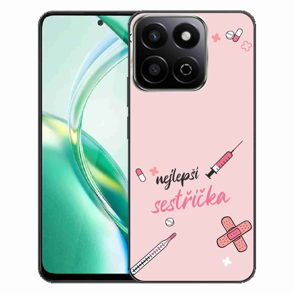 Gél borító mmCase a Honor 200 Smart 5G-n - a legjobb kishúg rózsaszín háttérrel