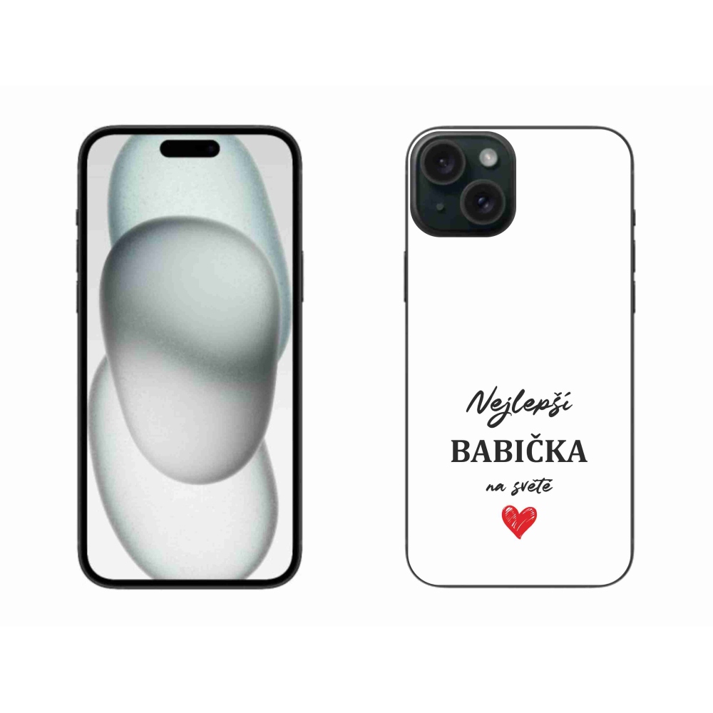 Gél borítás mmCase iPhone 15 Plus készülékhez - Best Grandma 1 fehér háttér