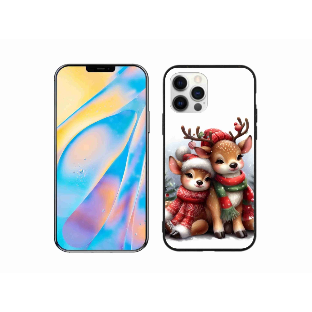 Zselés borítás mmCase iPhone 12 Pro készülékhez - karácsonyi rénszarvas