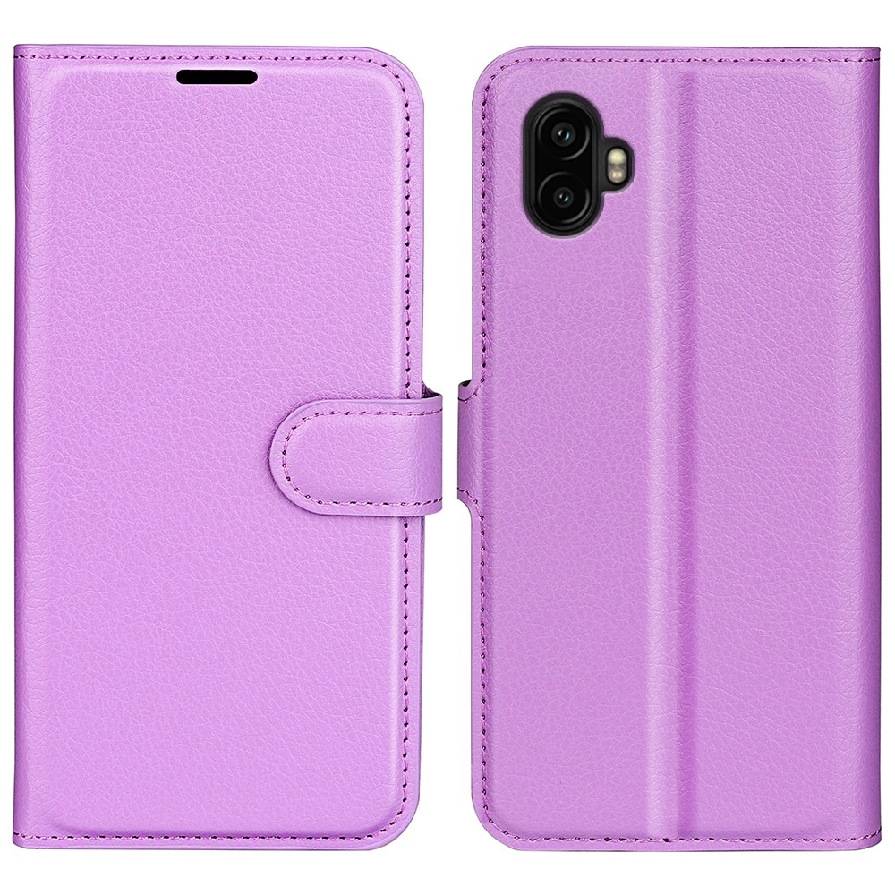 Litchi könyv tok Samsung Galaxy Xcover 7 Pro készülékhez - lila