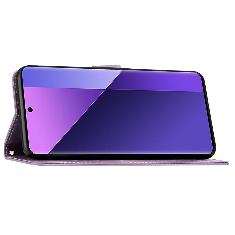 Virágok könyv tok Samsung Galaxy S25 Ultra készülékhez - világos lila