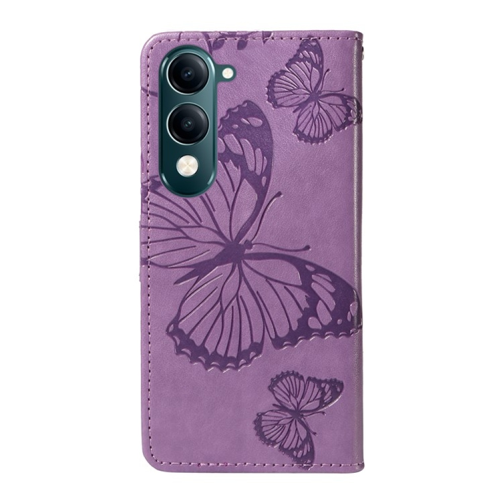 Nagy pillangó könyv tok a Vivo Y29s 5G-hez - lila
