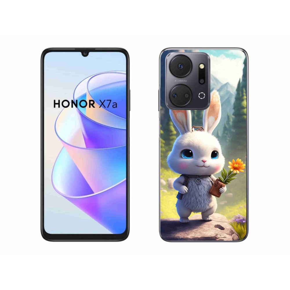 Gél borítás mmCase a Honor X7a számára - aranyos nyuszi