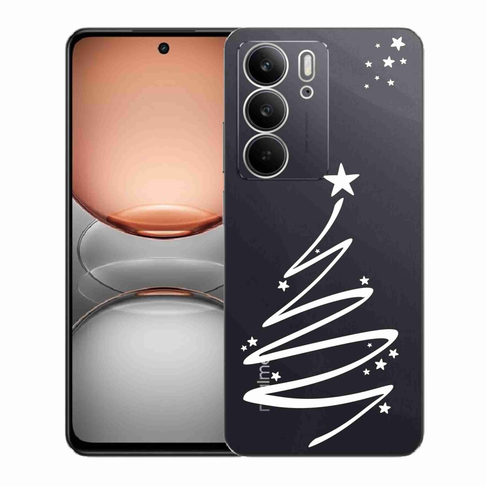 Gél borító mmCase a Realme C75 készülékhez - fehér fa átlátszó háttéren