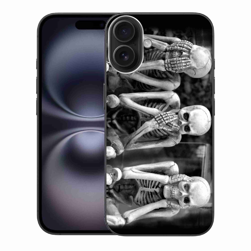 Zselés borítás mmCase iPhone 16 Plus készülékhez - csontvázak