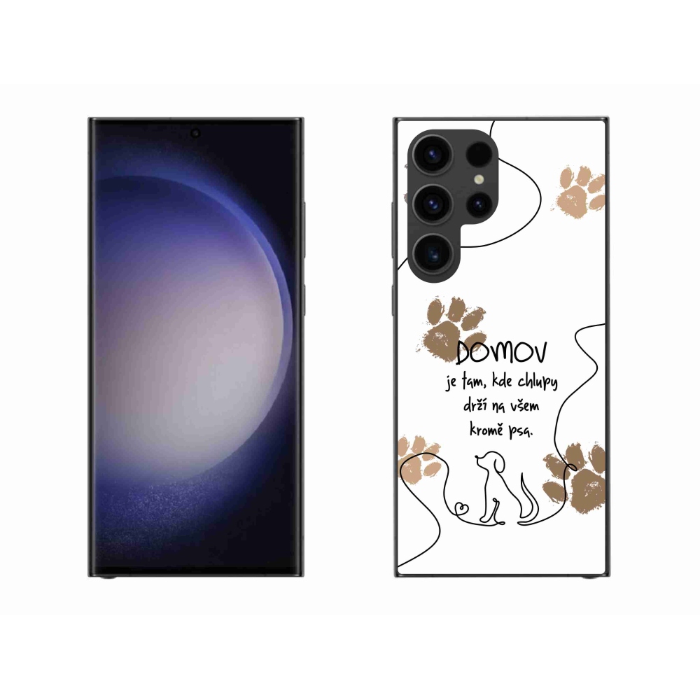 Gél borítás mmCase Samsung Galaxy S23 Ultra 5G - kutya motívum fehér háttérrel