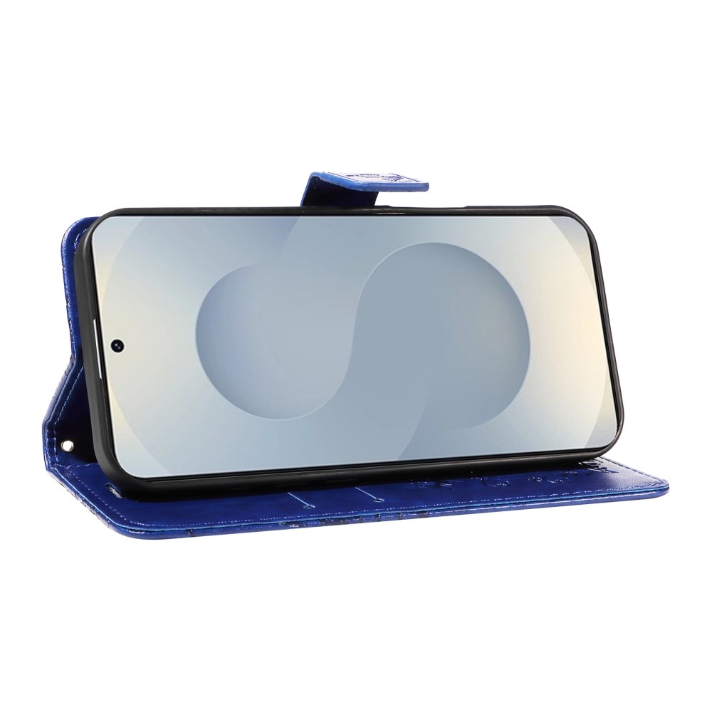 Nagy pillangó könyv tok Samsung Galaxy S25 Edge készülékhez - kék