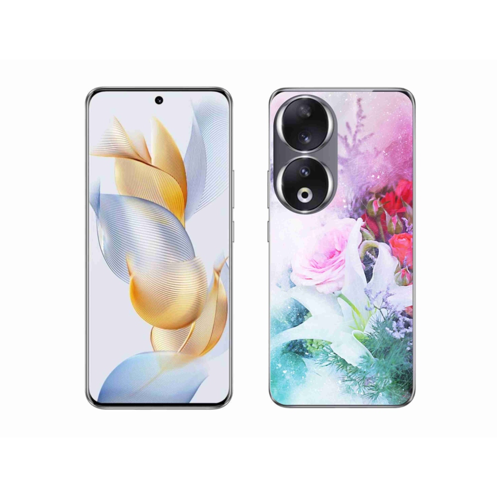 Zselés borítás mmCase a Honor 90-hez - virágok 4