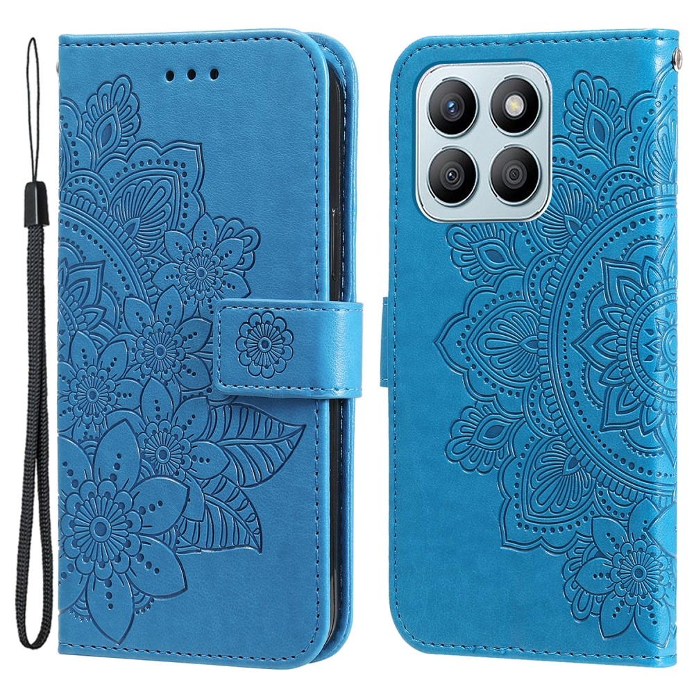 Mandala könyv tok Honor X8b-hez - kék