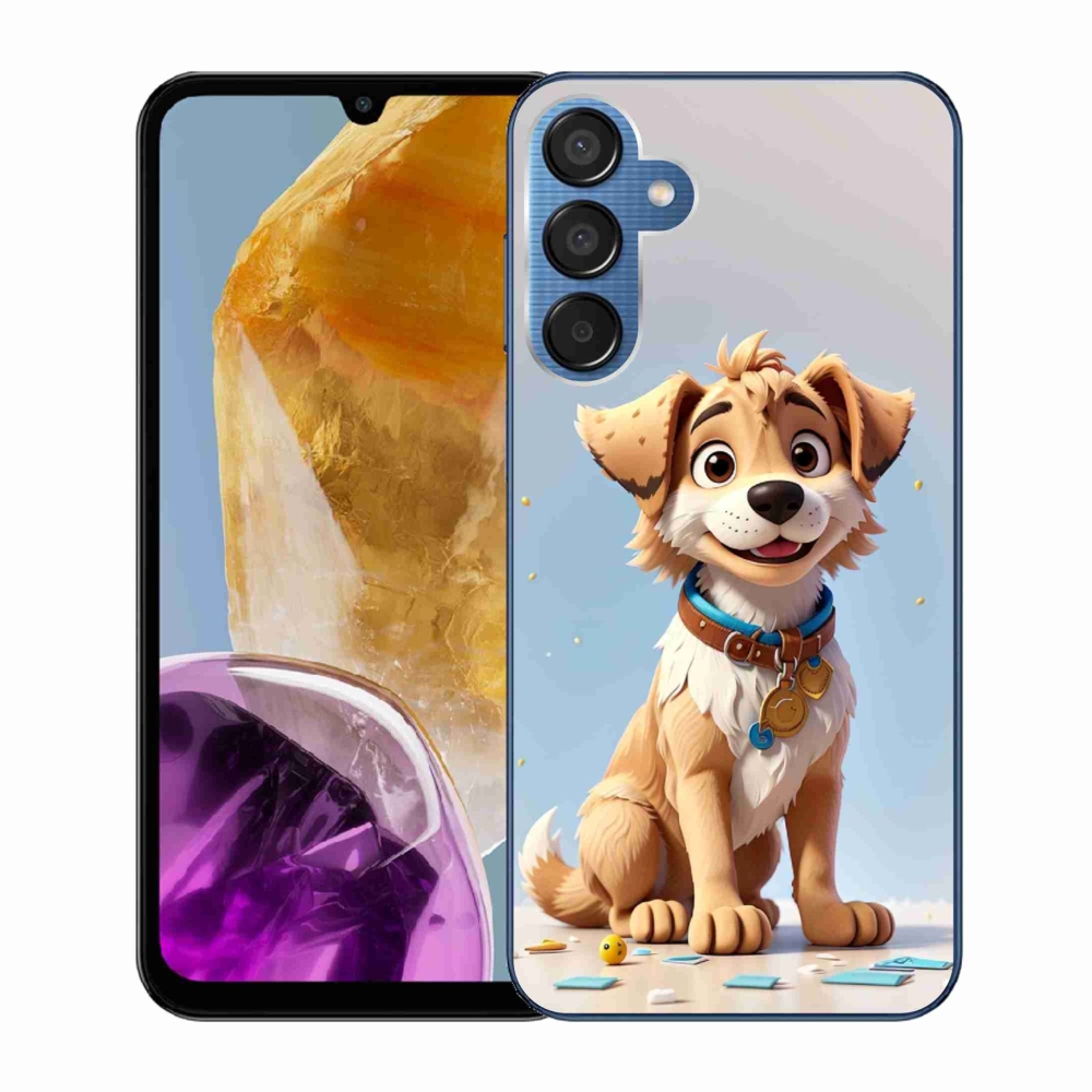 Zselés borítás mmCase Samsung Galaxy M15 5G - rajzfilm kölyökkutya