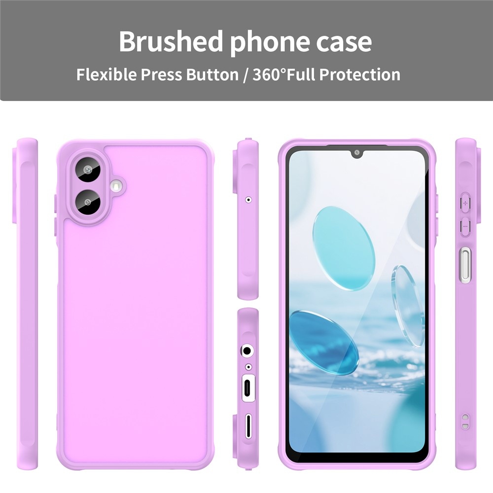 Gél tok kemény hátlappal a Samsung Galaxy A07 4G készülékre - világos lila