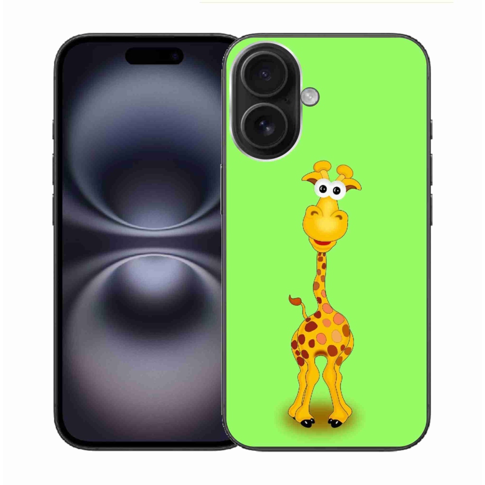 Zselés borítás mmCase iPhone 16 készülékhez - rajzfilm zsiráf