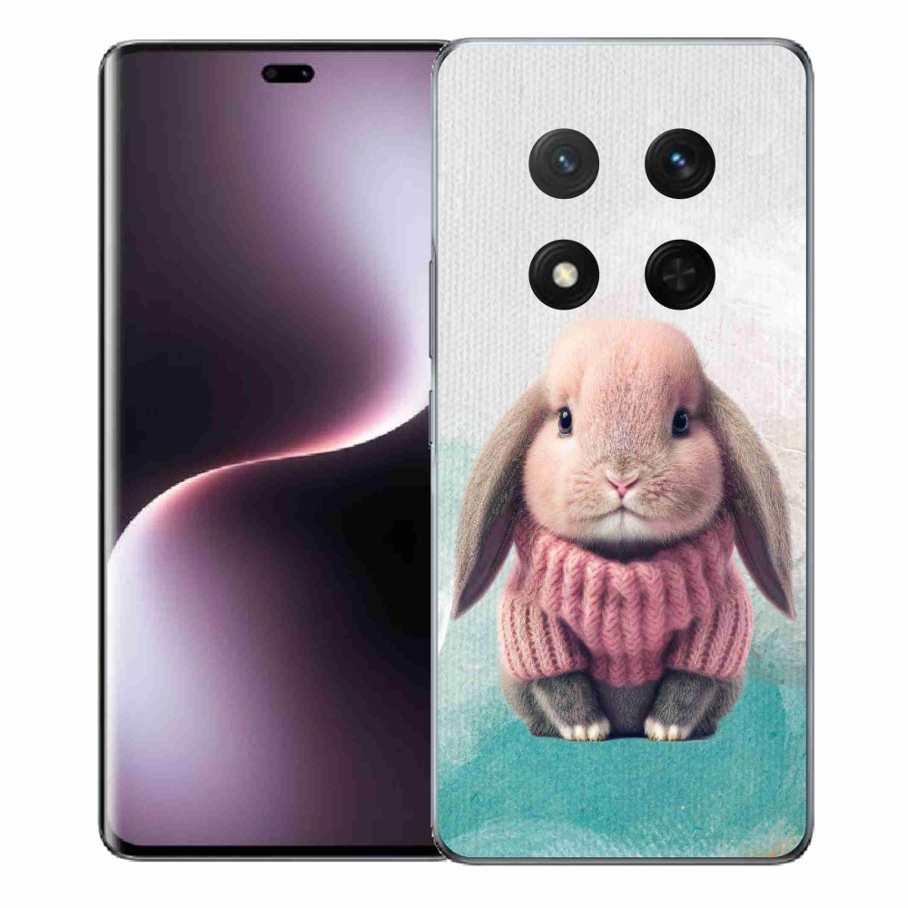 Zselés borítás mmCase a Honor Magic 7 Lite 5G számára - nyúl pulóverben