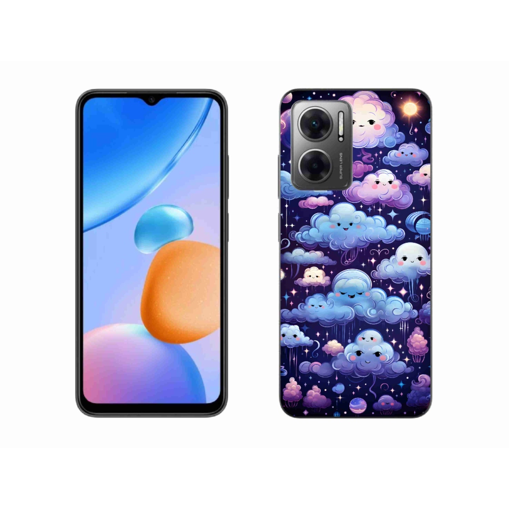 Gél borítás mmCase a Xiaomi Redmi 10 5G-hez - felhők