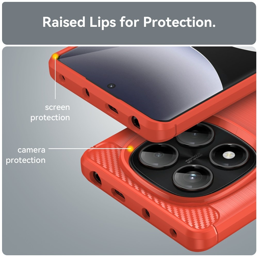 Szénálló zselés tok Xiaomi Redmi Note 14 Pro - piros