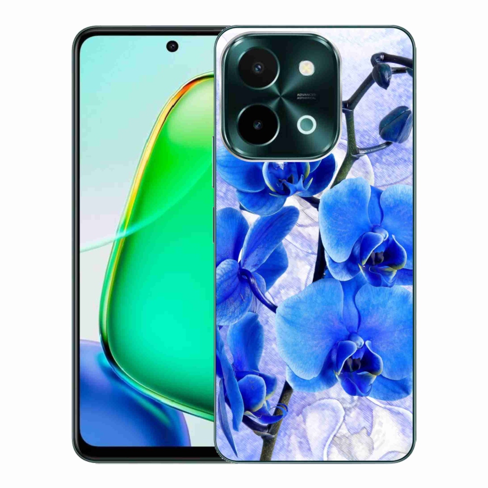 Gél védőhuzat mmCase a Vivo Y28-hoz - kék virágok