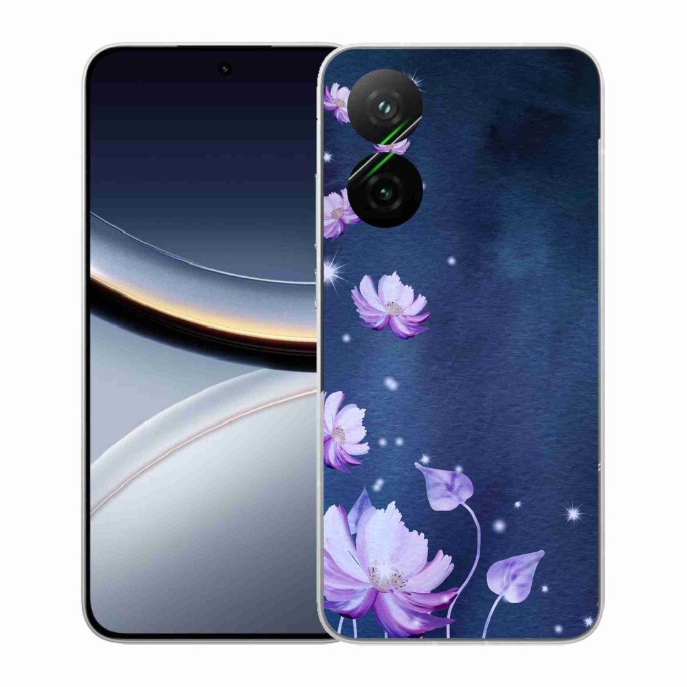 Gél borító mmCase a Xiaomi Poco F7 5G számára - hulló virágok