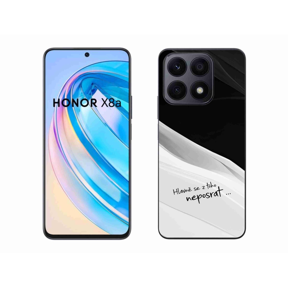Gél borító mmCase a Honor X8a számára - vicces szöveg 13 fehér és fekete háttérrel
