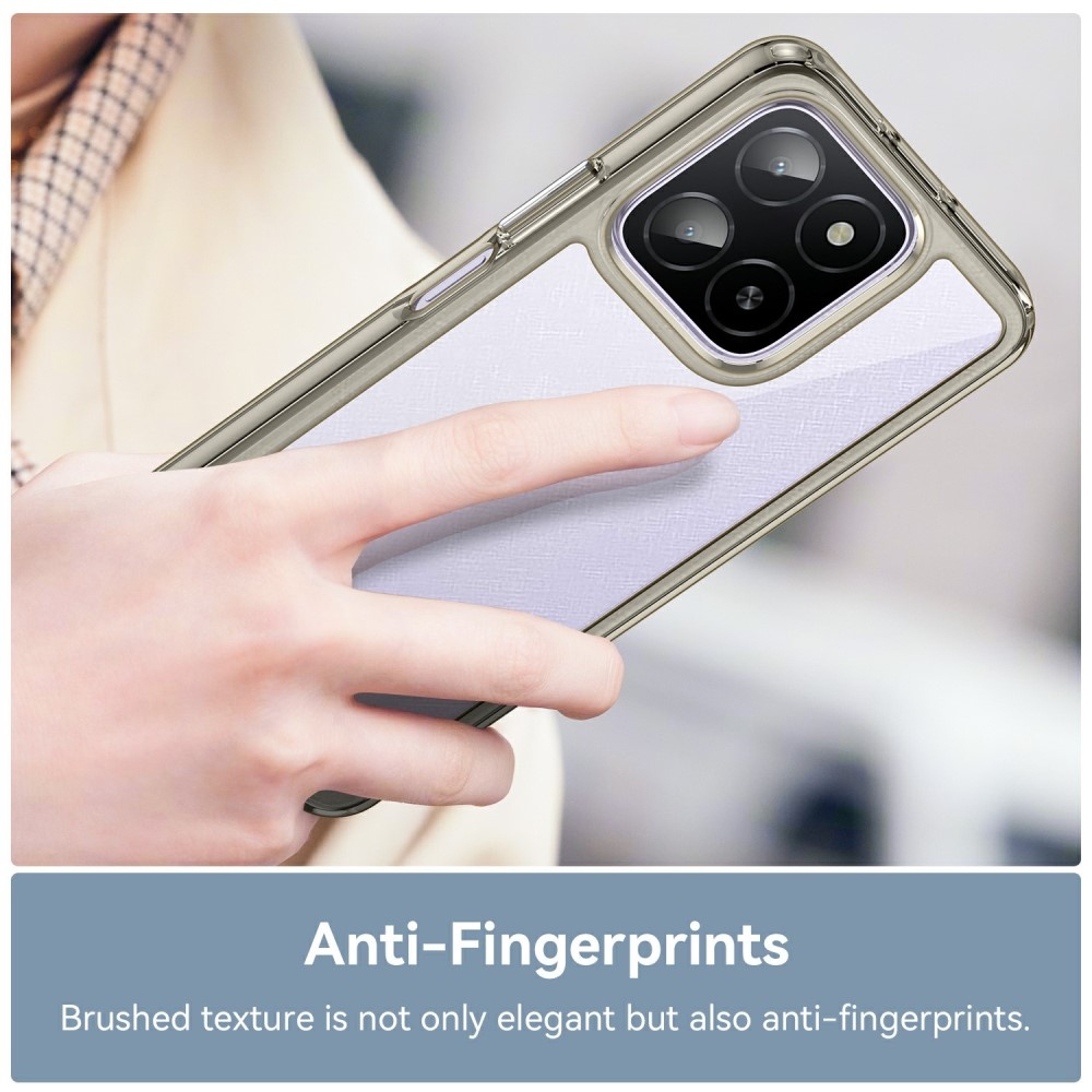 Gél tok fix hátlappal Honor X6b készülékhez - szürke