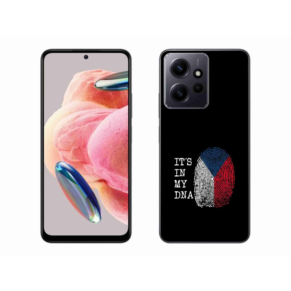 Gél borító mmCase a Xiaomi Redmi Note 12 4G - zászlós ujjlenyomat fekete háttérrel