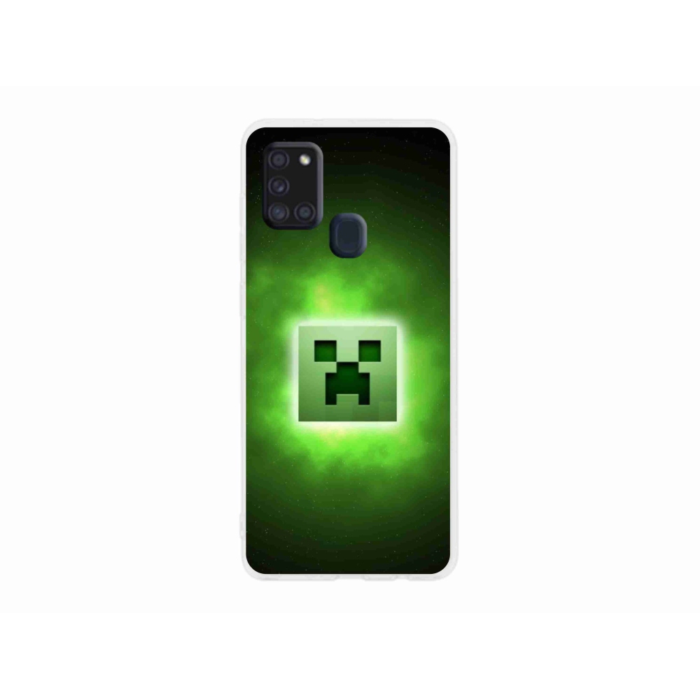 Gél borítás mmCase Samsung Galaxy A21s készülékhez - minecraft