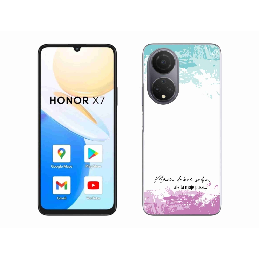 Gél borító mmCase a Honor X7-hez - vicces szöveg 3 fehér háttérrel