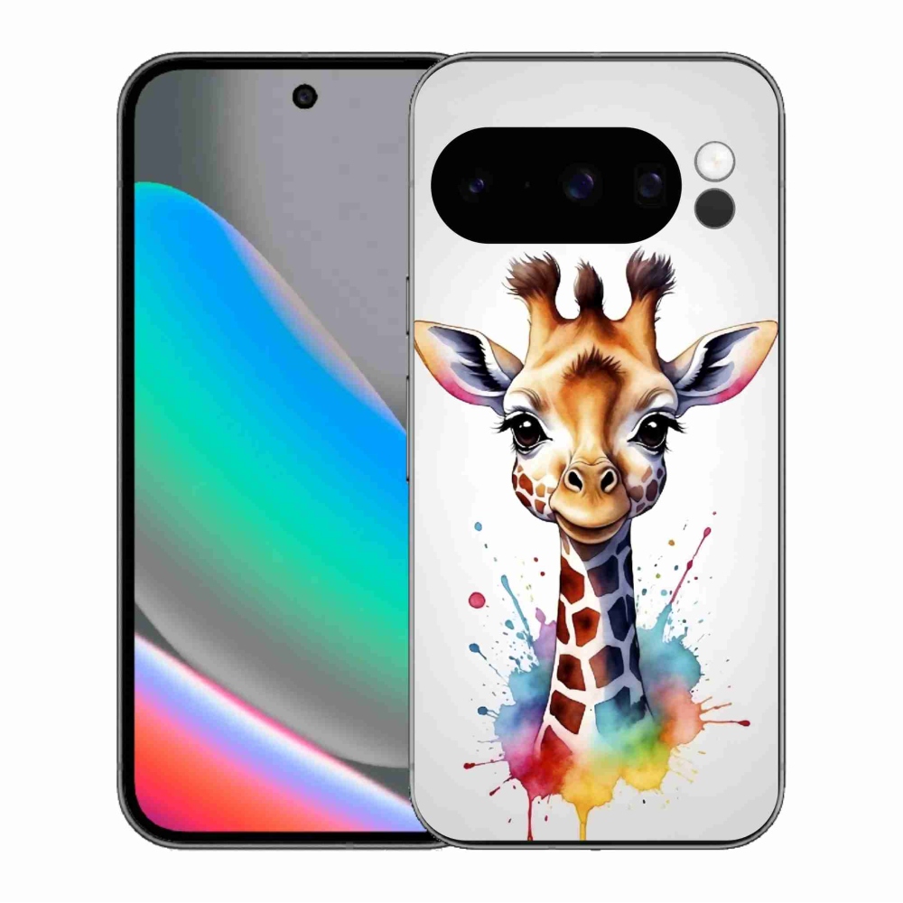 Zselés borítás mmCase a Google Pixel 10 Pro számára - zsiráf 1
