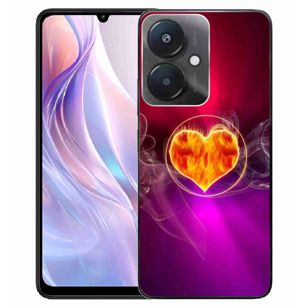 Gél borítás mmCase a Xiaomi Redmi 13C 5G számára - tüzes szív