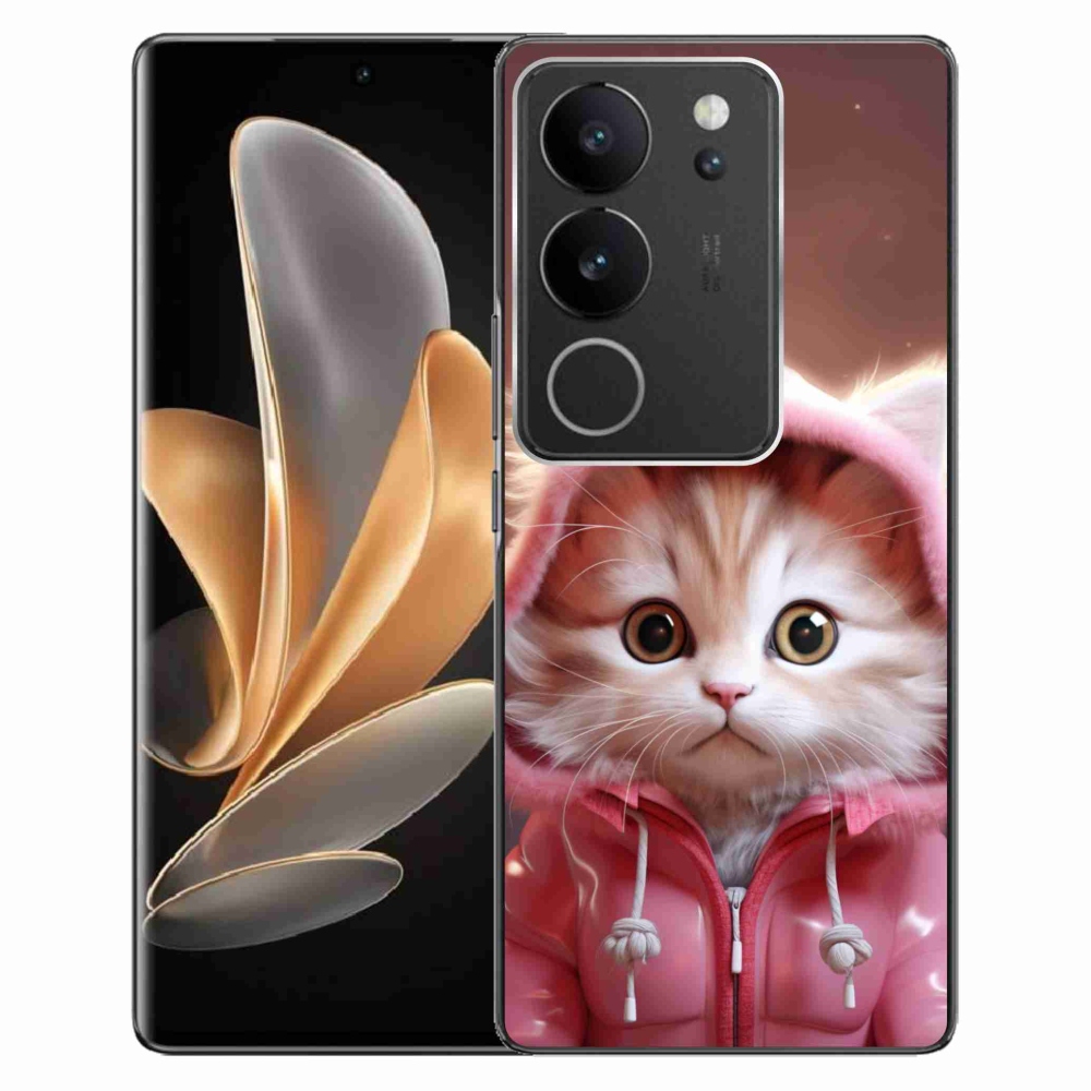 Gélburkolat mmCase a Vivo V29 5G-n - aranyos cica 3