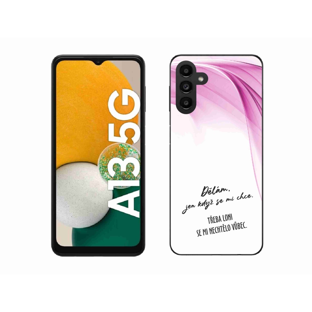Gél borító mmCase Samsung Galaxy A13 5G - vicces szöveg 12 fehér háttér
