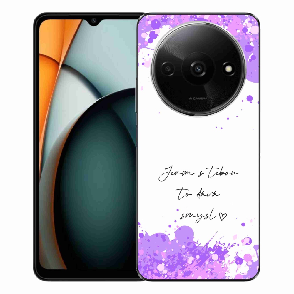 Gél borító mmCase a Xiaomi Redmi A3-hoz - szerelmes szöveg fehér háttérrel