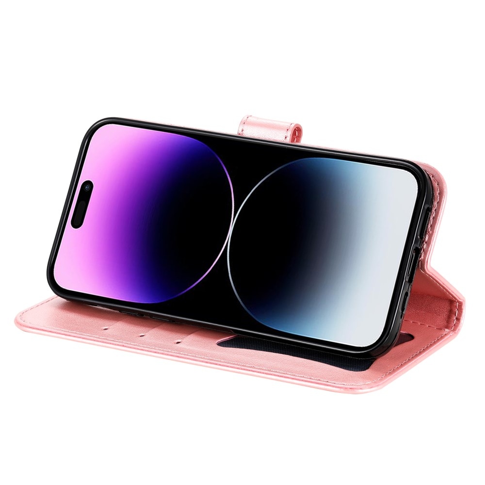 Mandala könyvtáska iPhone 15 Pro készülékhez - rózsaszín