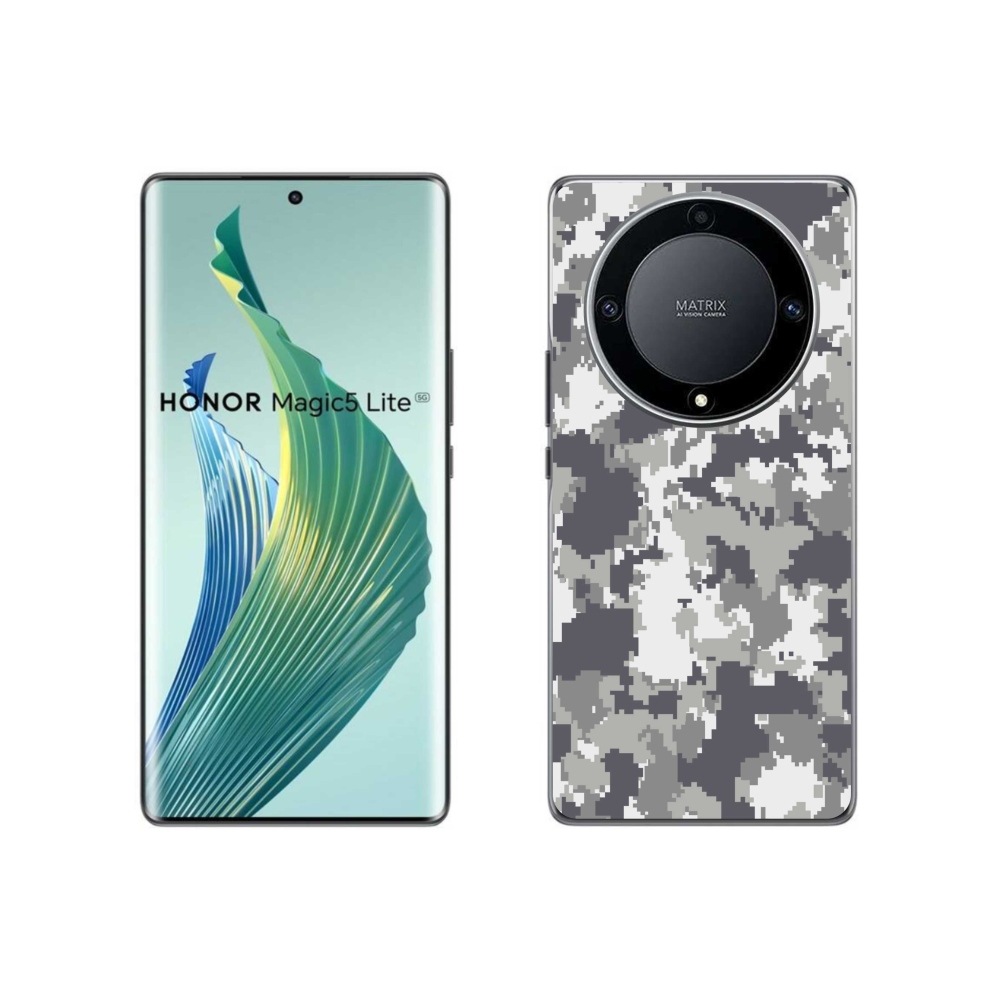Zselés borítás mmCase a Honor Magic 5 Lite 5G számára - álcázó minta 2