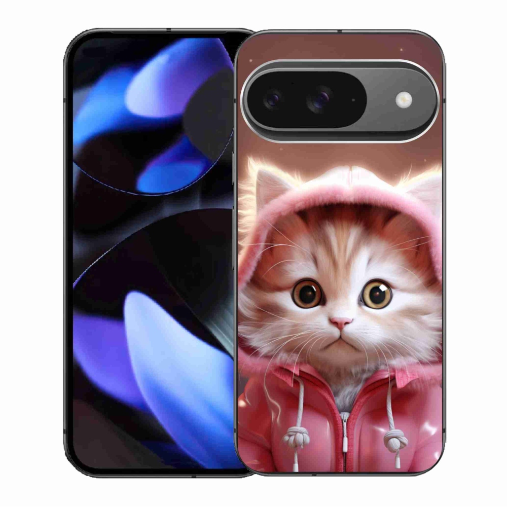 Gél borítás mmCase a Google Pixel 9/9 Pro számára - aranyos cica 3