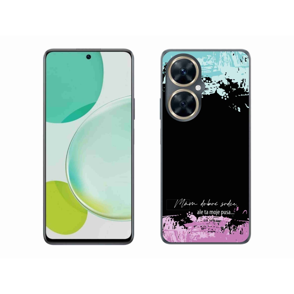 Gél borító mmCase a Huawei Nova 11i készülékhez - vicces szöveg 3 fekete háttérrel