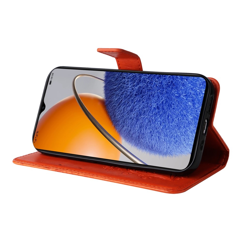 Nagy pillangó könyv tok Huawei Nova Y61-hez - narancssárga