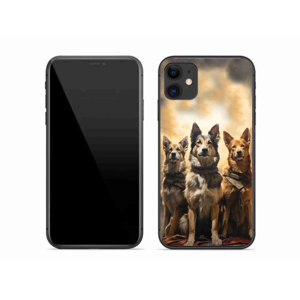 Zselés borítás mmCase iPhone 11 készülékhez - három kutya