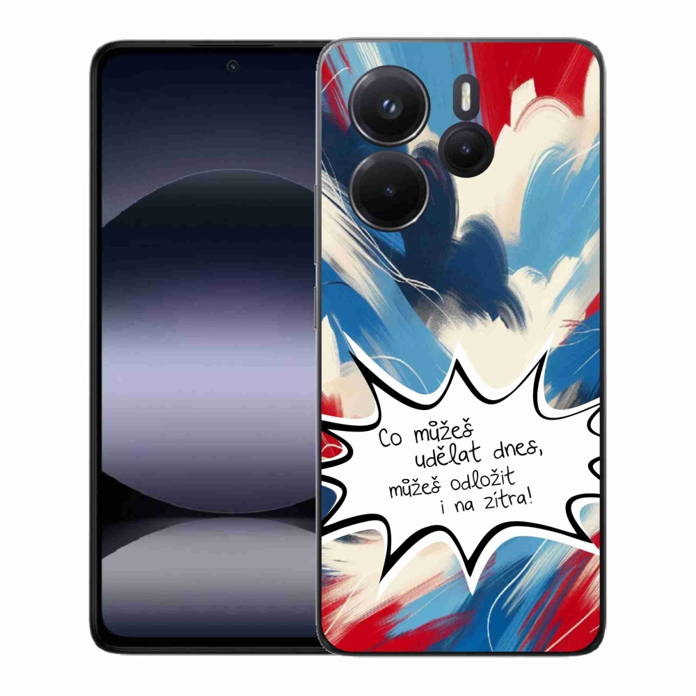 Gél borító mmCase a Xiaomi Redmi Note 14-hez - vicces szöveg 9 fehér háttérrel