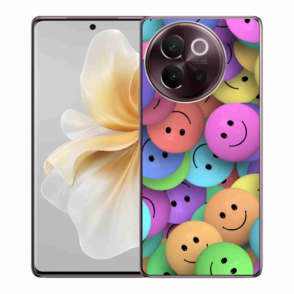 Gél borító mmCase a Vivo V40 Lite 5G-n - színes smiley-k