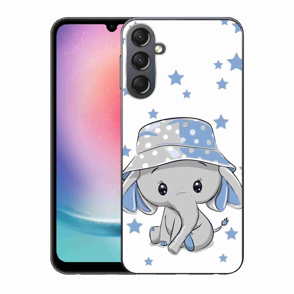 Zselés borítás mmCase Samsung Galaxy A24 készülékhez - kék elefánt