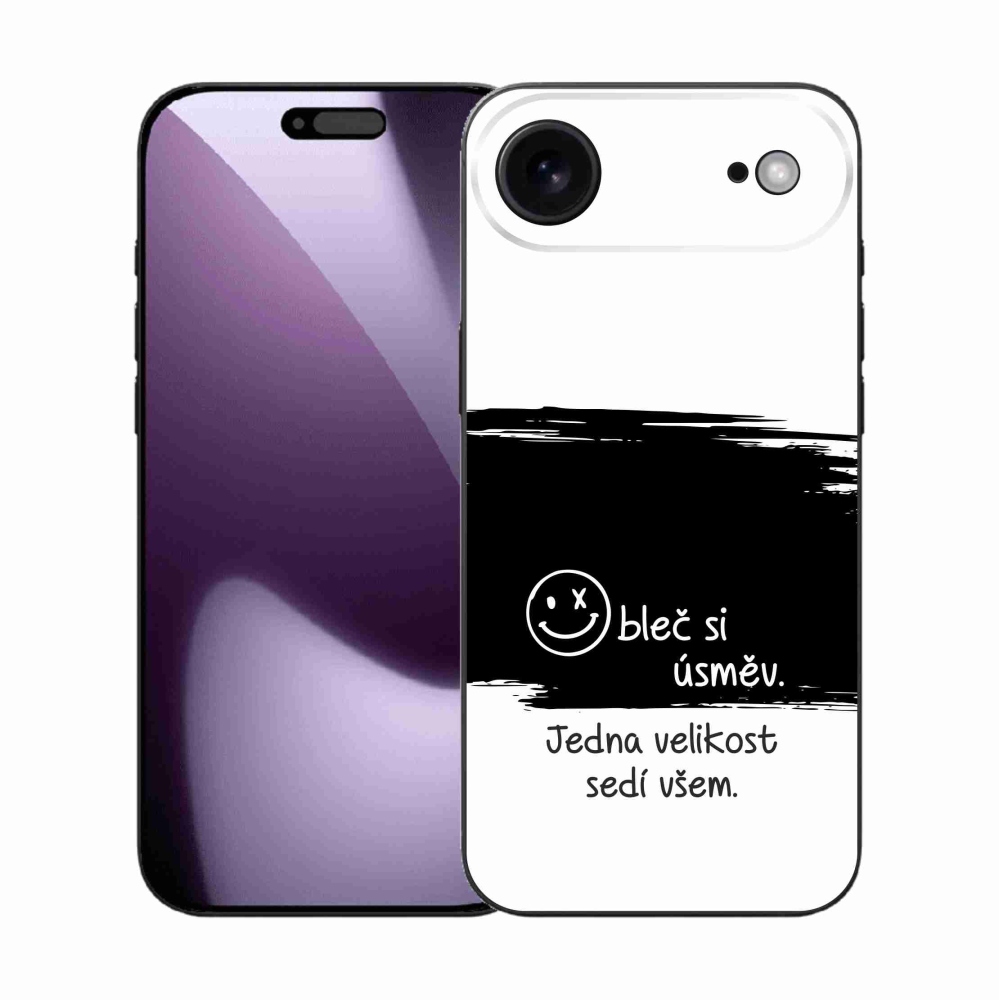 Gél borítás mmCase iPhone 17 Air készülékhez - vicces szöveg 8 fekete-fehér háttérrel