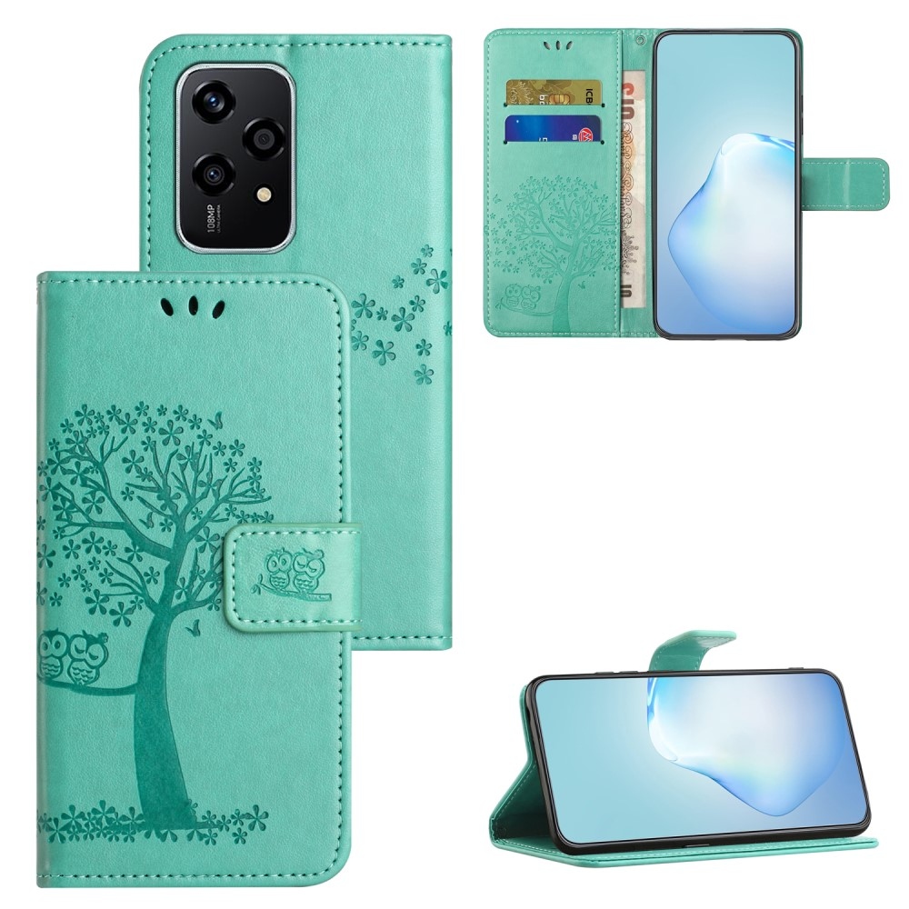 Fa könyvtáska a Honor 200 Lite 5G-hez - teáskék színű