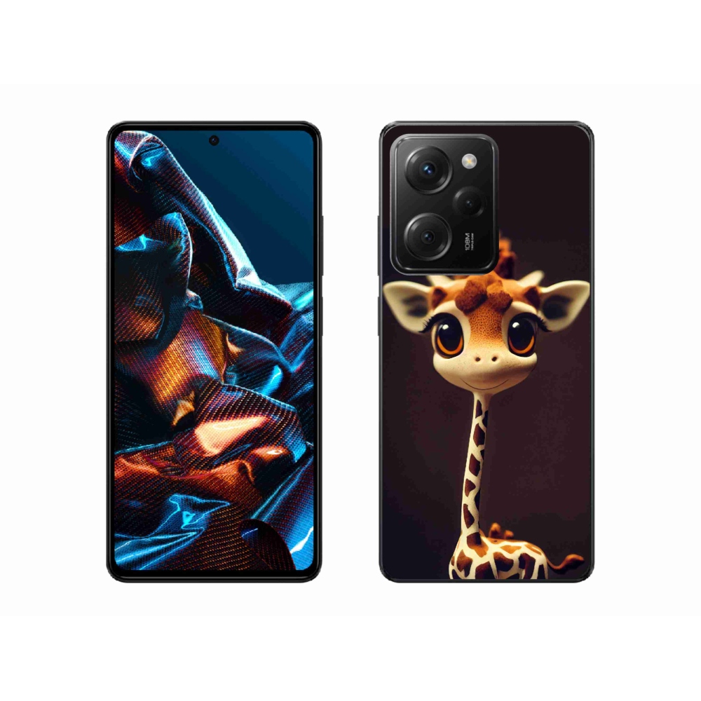 Gél borítás mmCase a Xiaomi Poco X5 Pro 5G számára - kis zsiráf