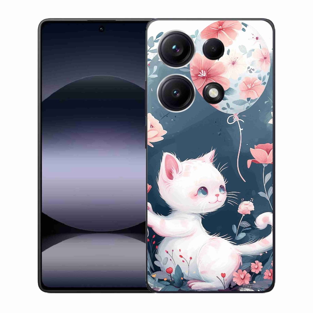 Gél borító mmCase a Xiaomi Redmi Note 14S-hez - cica lufival