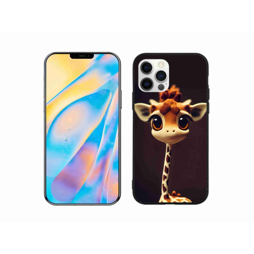 Zselés borítás mmCase iPhone 12 Pro készülékhez - kis zsiráf