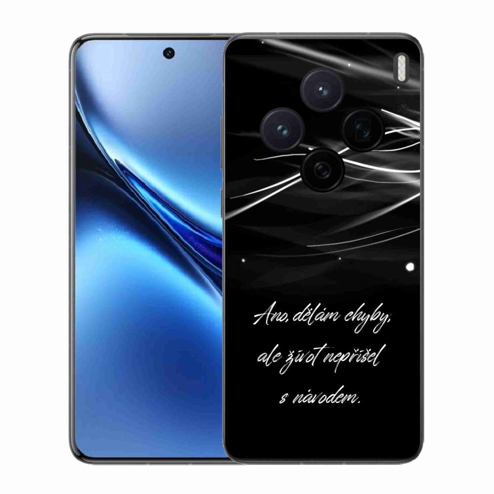 Zselés borítás mmCase a Vivo X200 5G-n - idézem fekete háttérrel