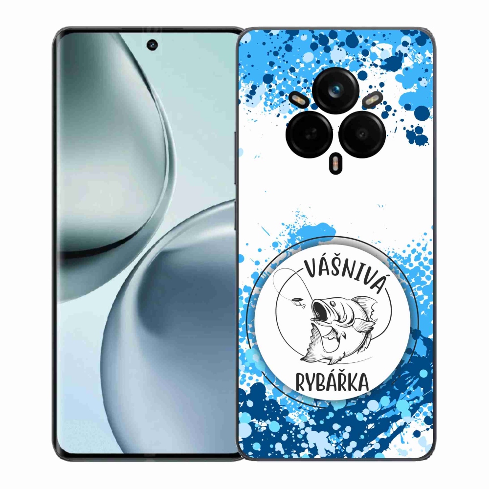 Gél borító mmCase a Realme 14 Pro+ 5G számára - szenvedélyes halásznő fehér háttérrel